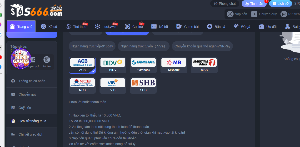 Nạp tiền qua ngân hàng được đông đảo tân binh chọn lựa